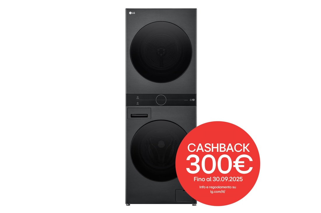 Foto frontale WashTower WT1210BBF con Cashback